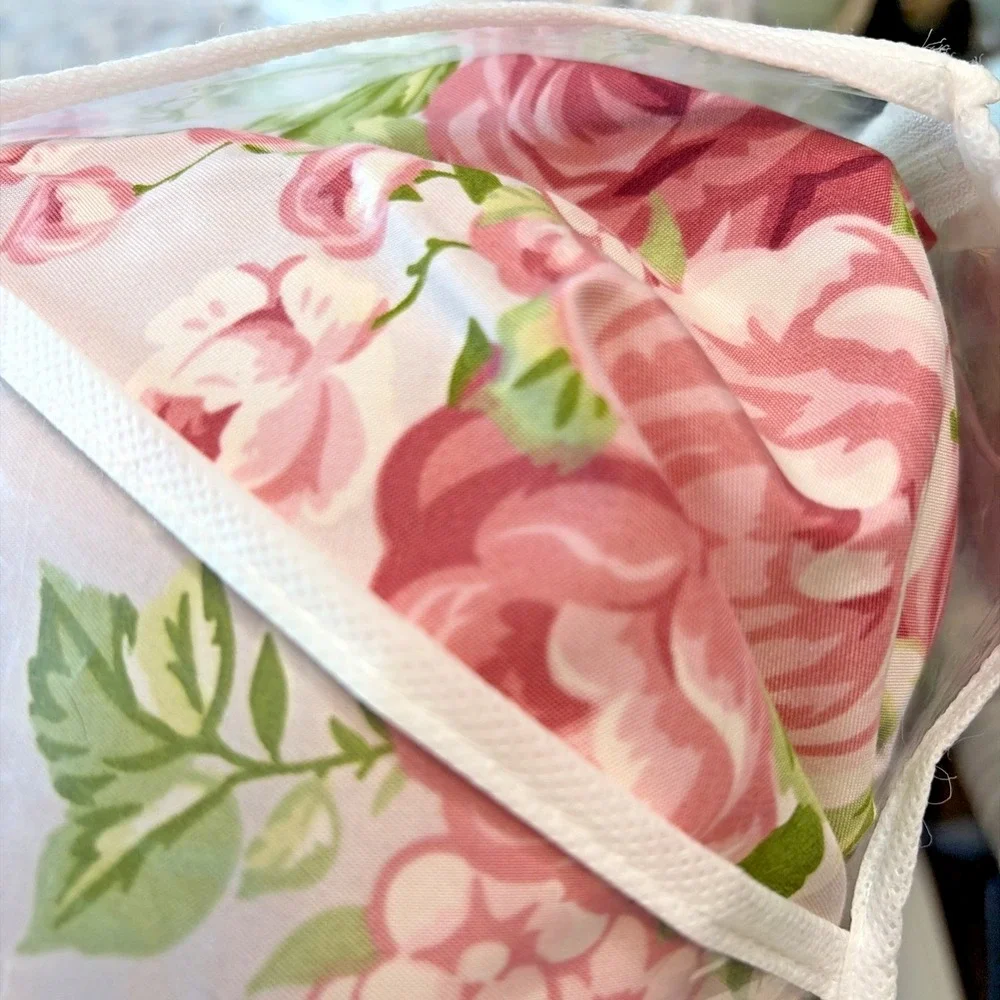 Harlow & Wren Comforter Set Pink Floral w/ Rouching - Twin XL
